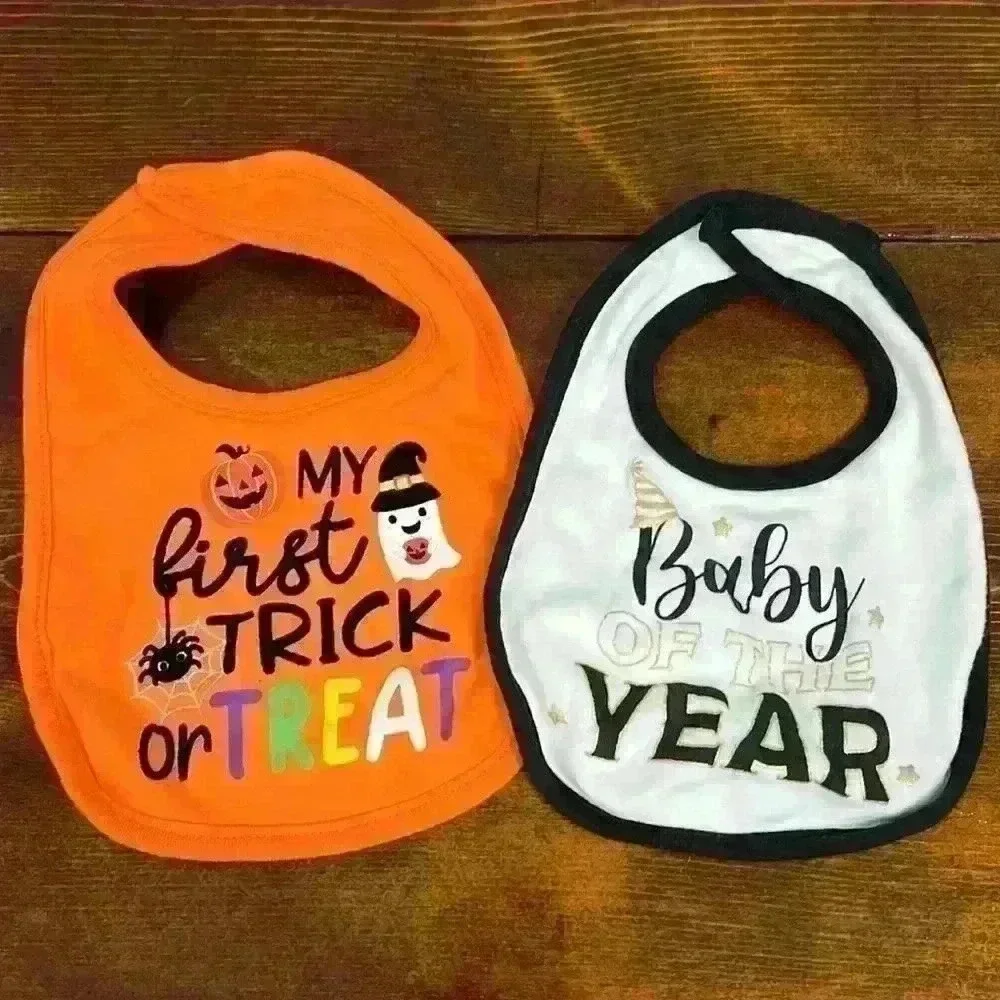 Halloween and New Years Eve Baby Bibs - Picture 1 of 5